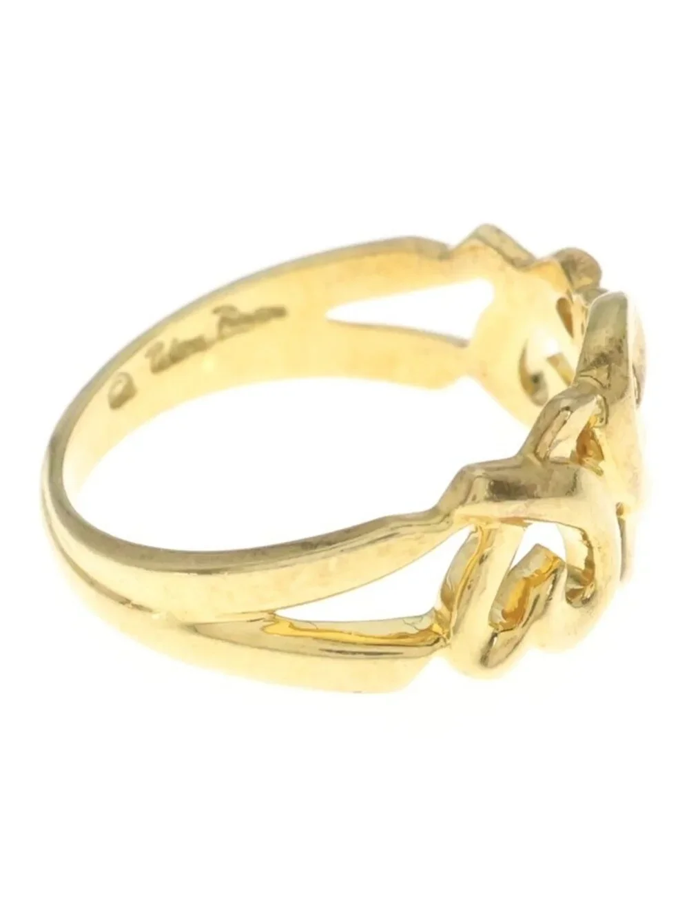 Tiffany & Co 18k Yellow Gold Paloma Picasso Triple Loving Heart Ring